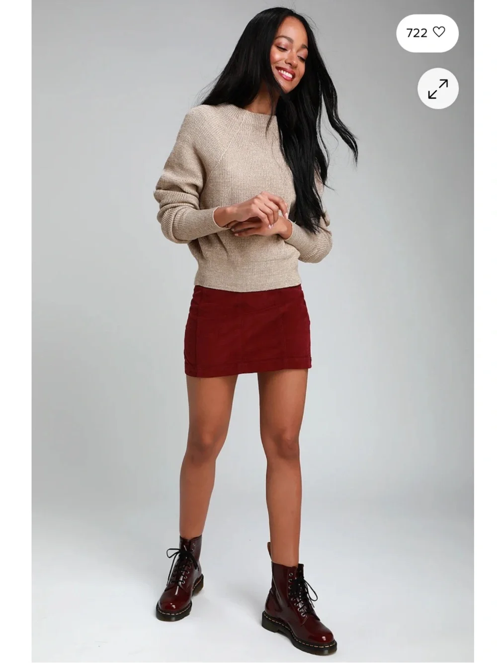 Free People Too Good Heathered Beige Knit Pullover Sweater